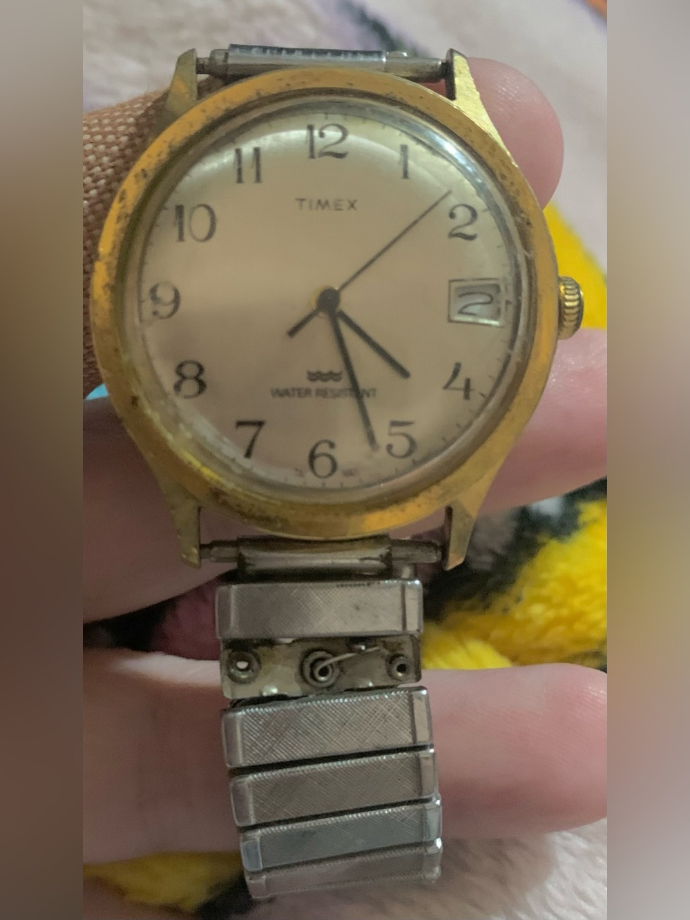VTG Timex Marlin hand-winding mechanical watch gold tone. See pics/description!!